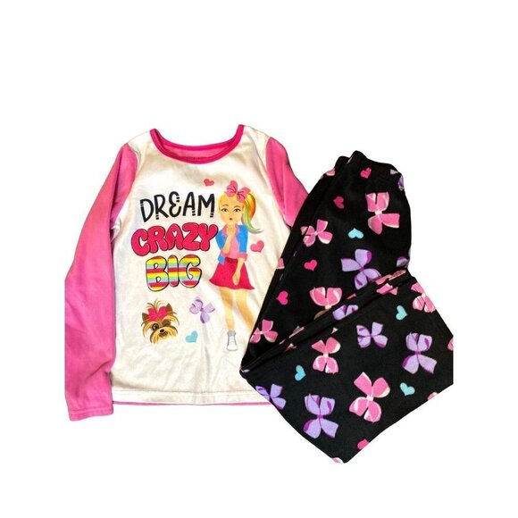 Jojo Siwa fleece PJ set Girls size 8 - Picture 1 of 6